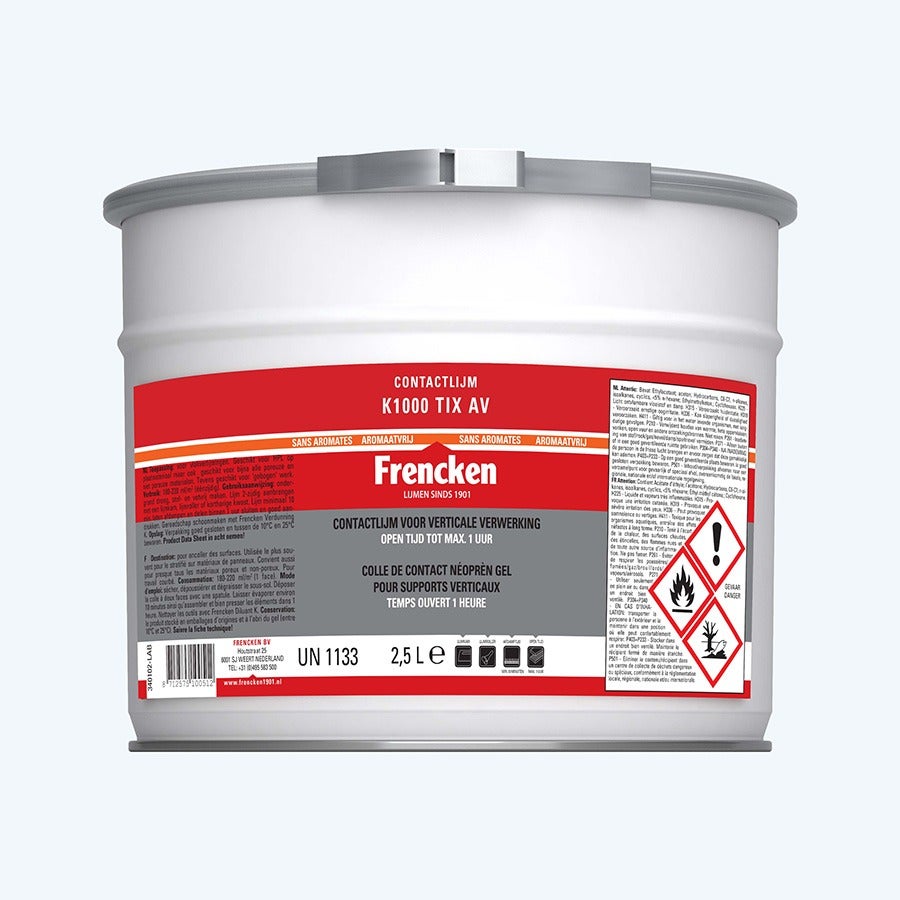 Frencken contactlijm K1000 TIX aromaatvrij 2,5 l 