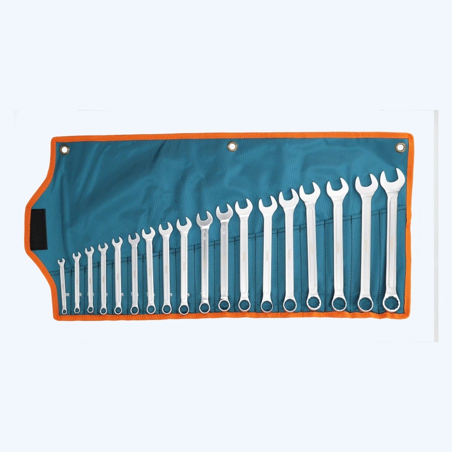 18-delige ring- steeksleutelset Chrome Vanadium