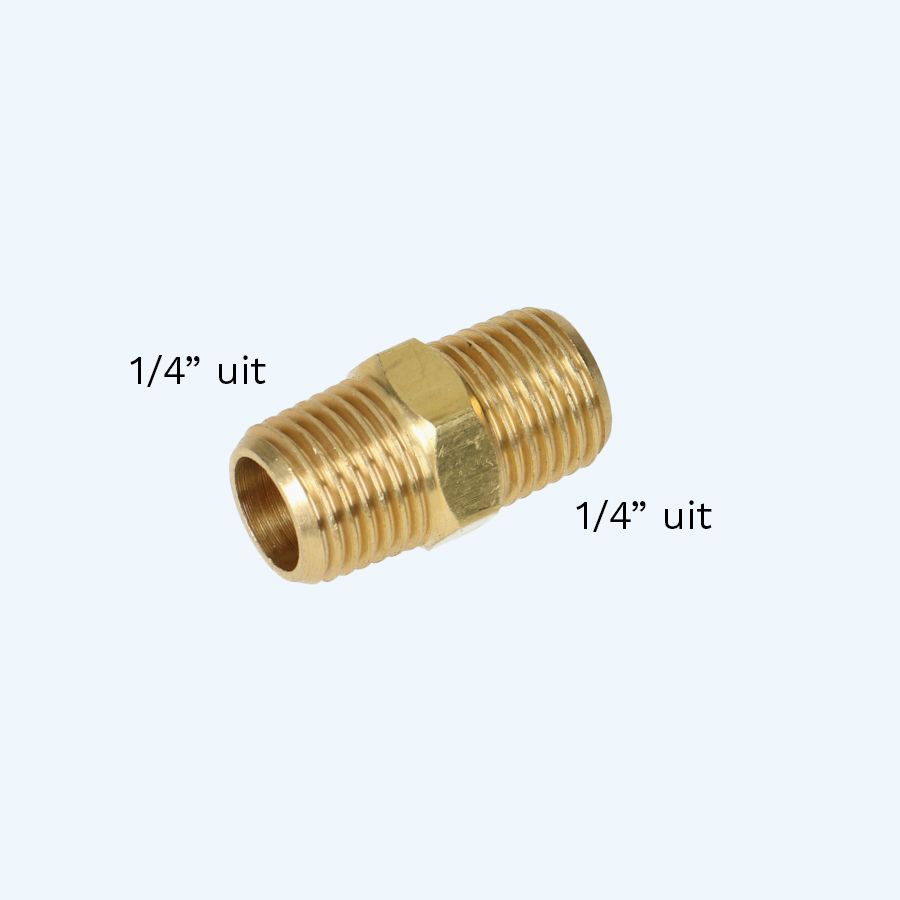 Verloopnippel 1/4" - 1/4" 