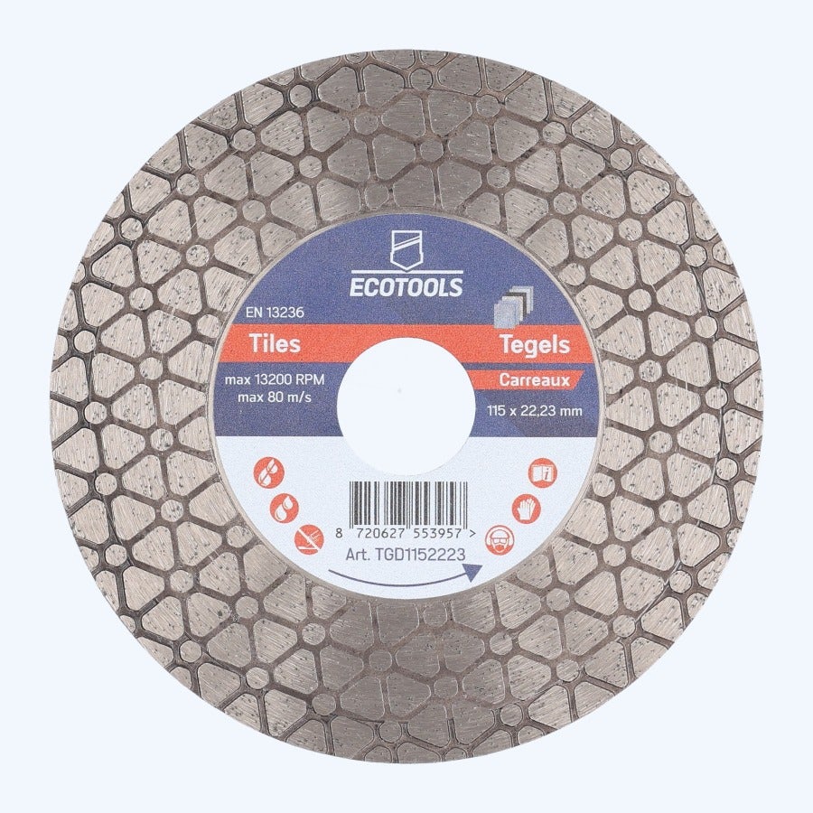 2-in-1 diamantschijf tegels 115 x 22,23 mm