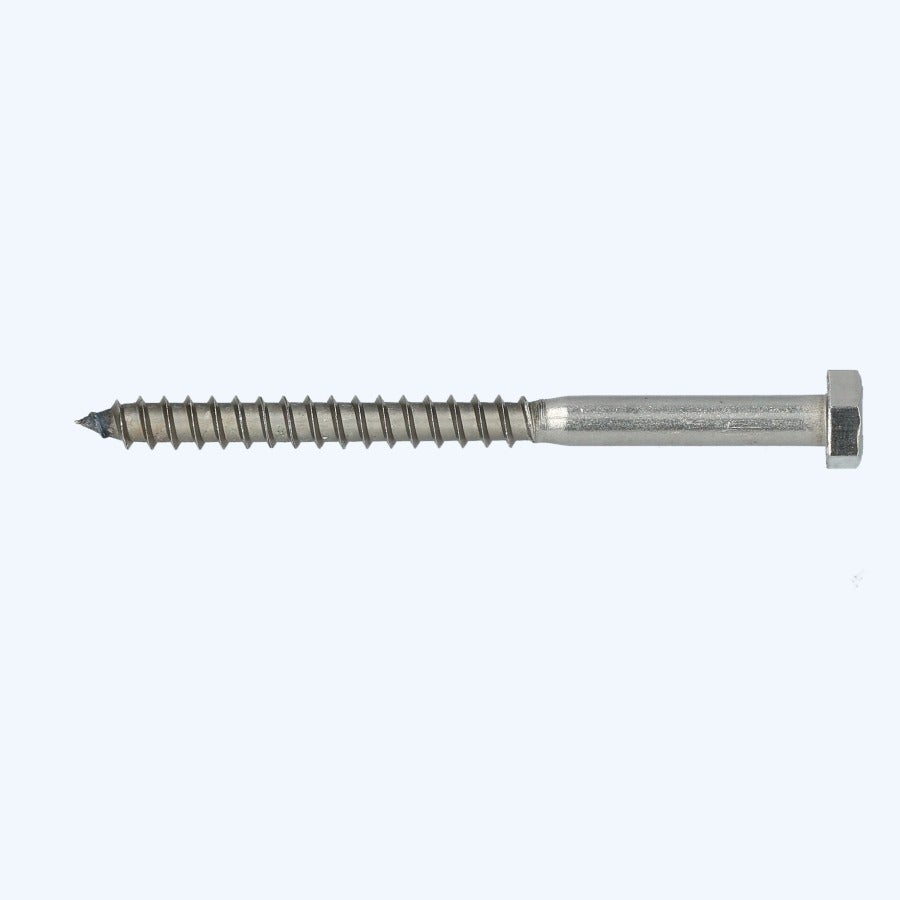 50 stuks houtdraadbout 6 x 80 mm RVS A2