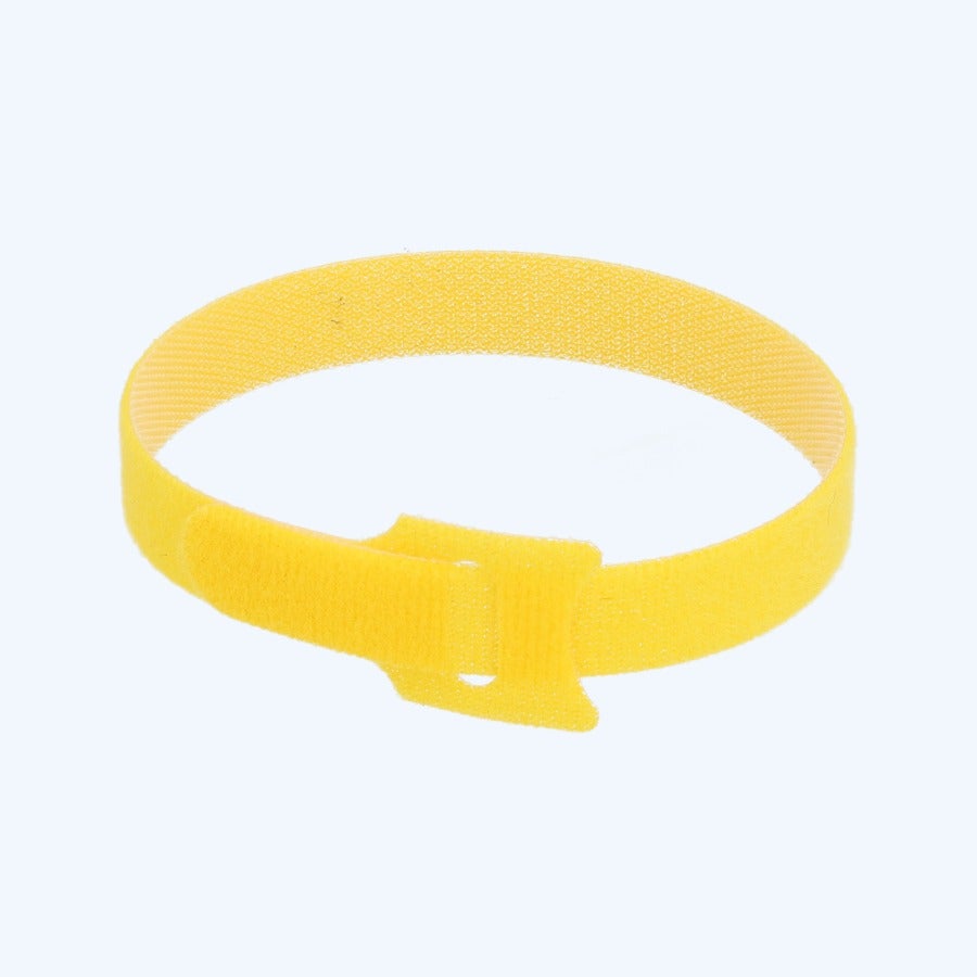 25 stuks klittenband tyraps 12 x 300 mm geel