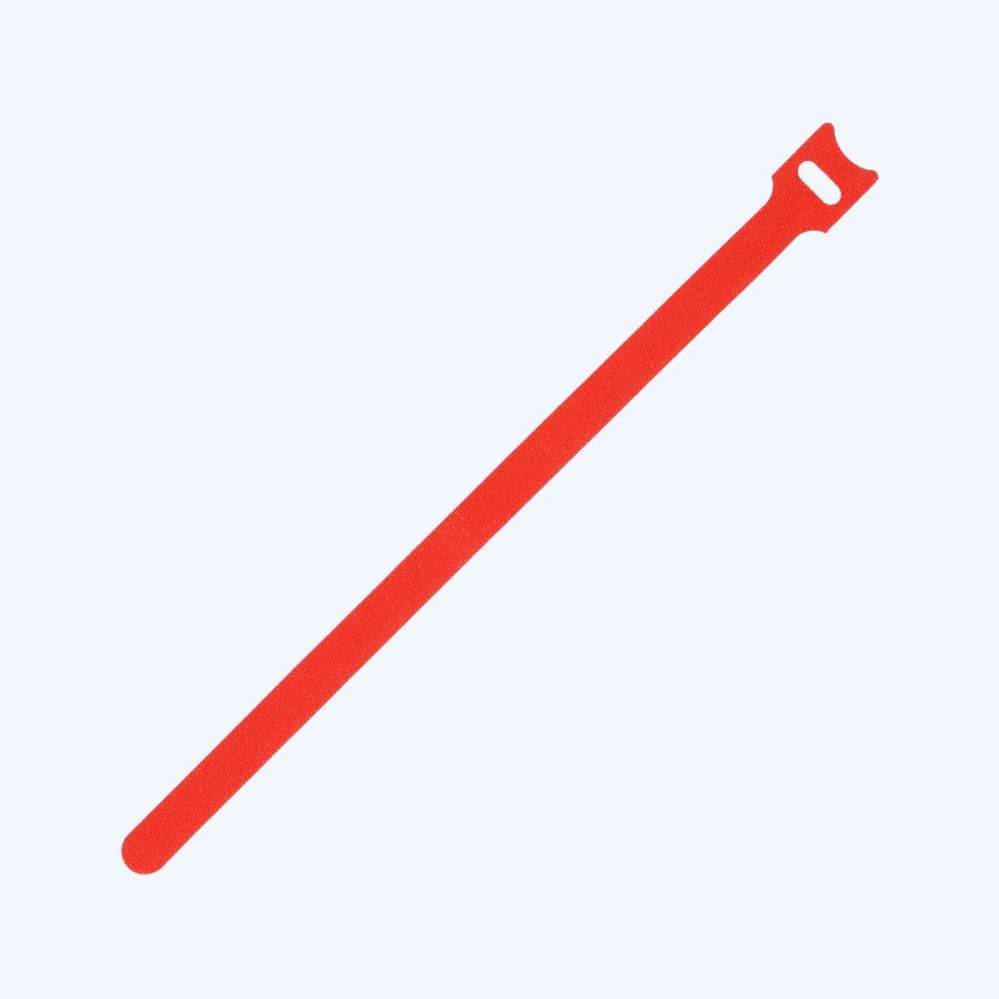 25 stuks klittenband tyraps 12 x 300 mm rood