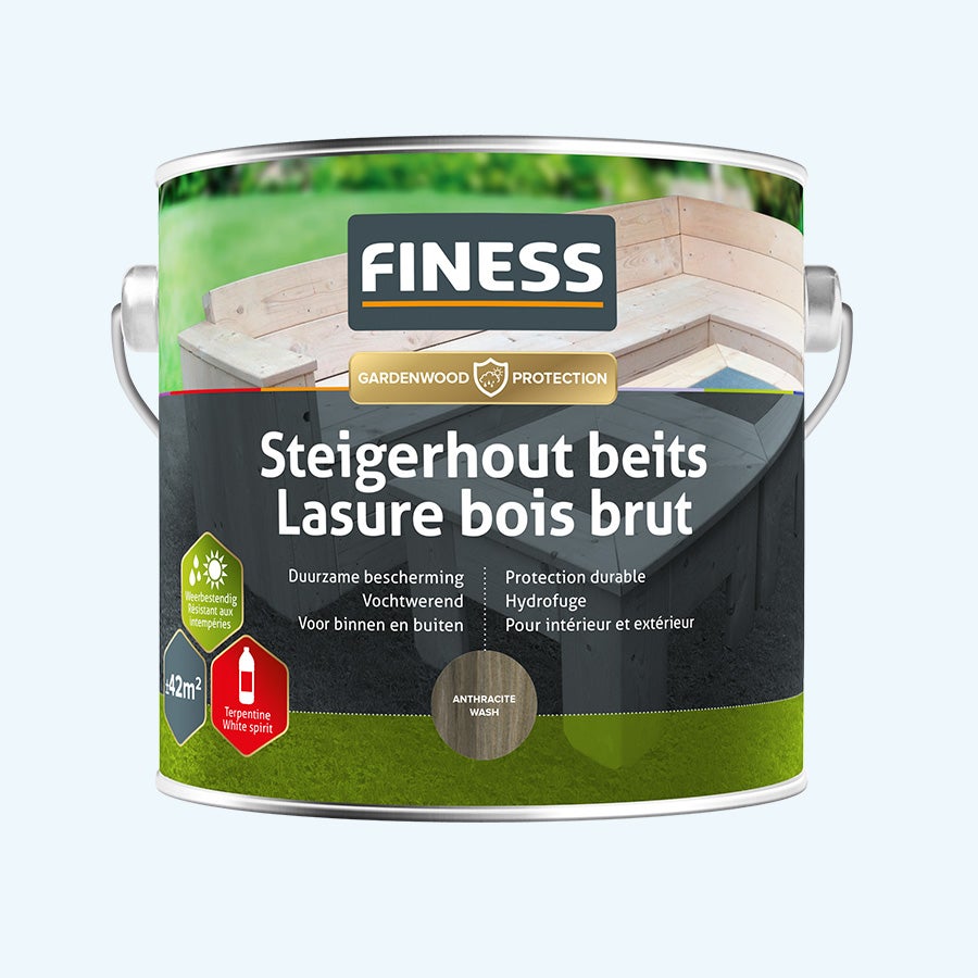 FINESS Steigerhoutbeits 2,5 L Anthracite-wash FINESS Steigerhoutbeits 2,5 L Anthracite-wash