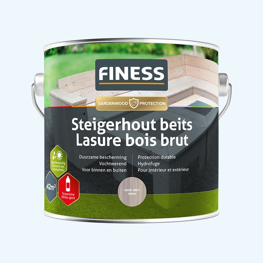 FINESS Steigerhoutbeits 2,5 L Dark grey-wash