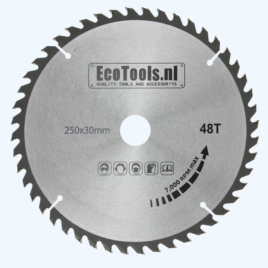 HM-zaagblad 250 x 30 mm T=48 (Eco-line) HM-zaagblad 250 x 30 mm T=48 (Eco-line)