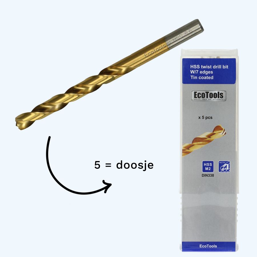 Metaalboor 9,5 mm HSS M2 met 7 edge point