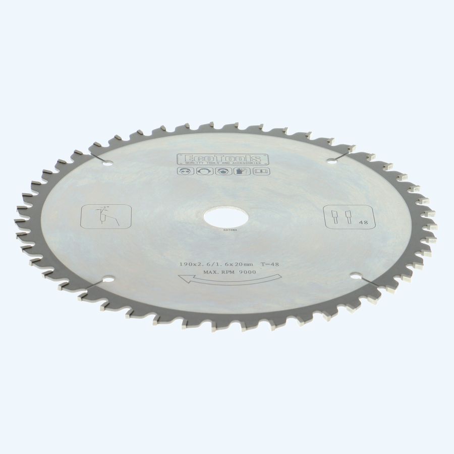 HM-afkortzaagblad Prof 190 x 20 mm T=48