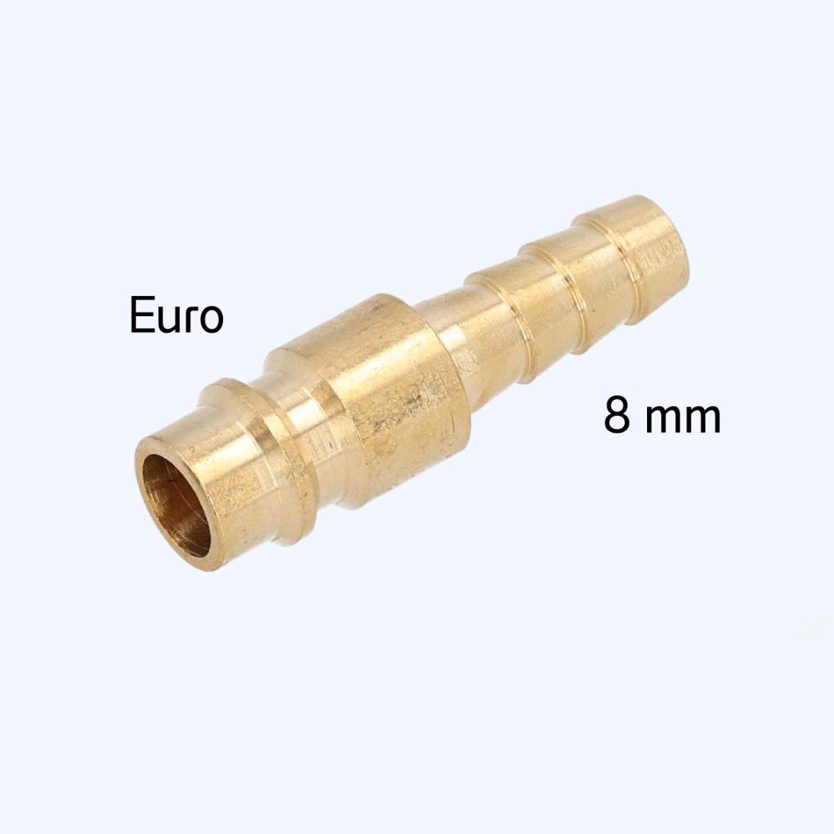 Euro insteeknippel met slangpilaar 8 mm
