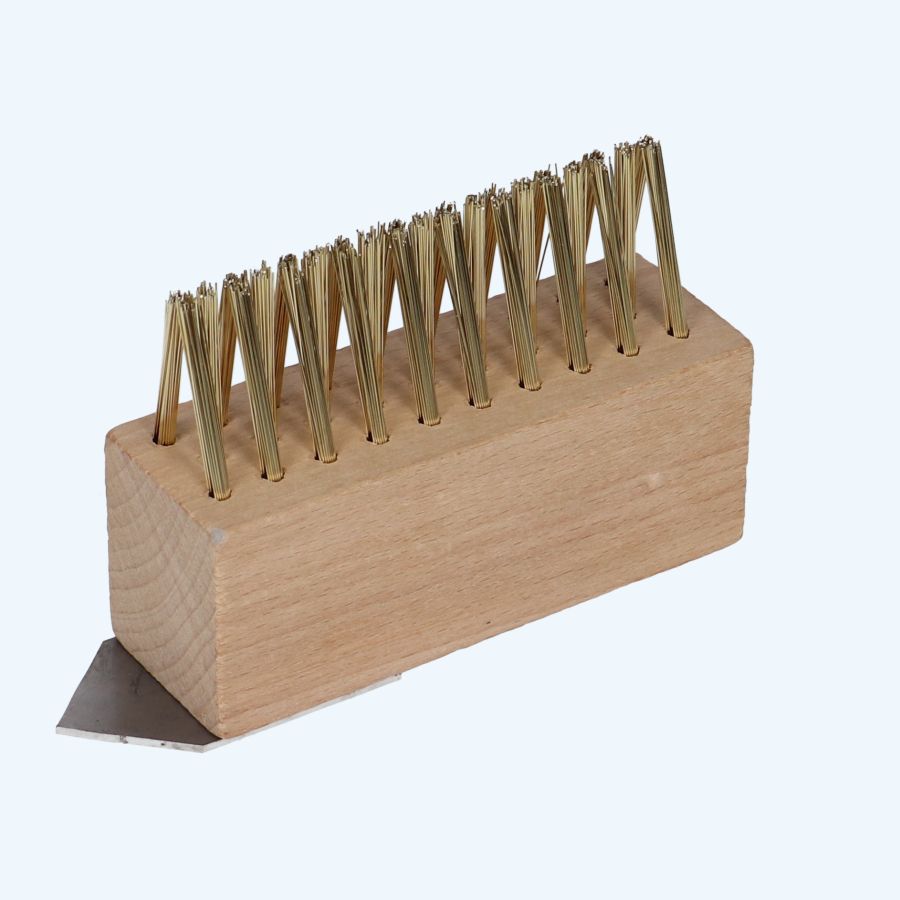 Onkruidborstel messing 10 cm 3-rijen met scratch-point Onkruidborstel messing 10 cm 3-rijen met scratch-point