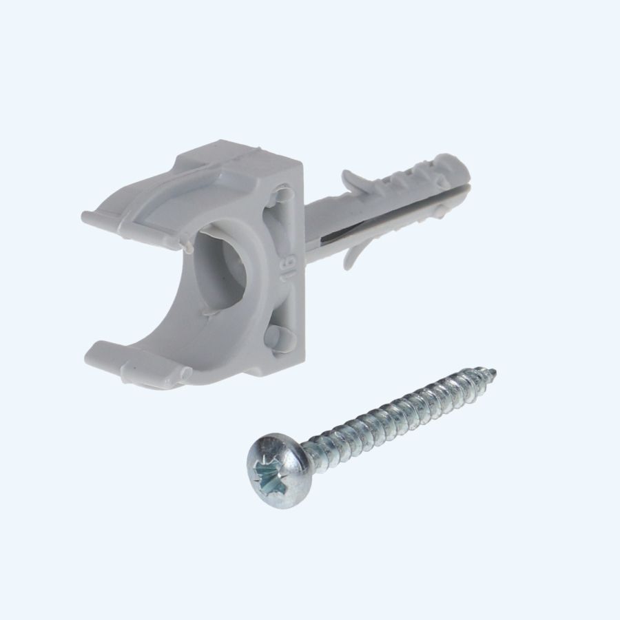 FM CTC zadelklem met vaste plug en schroef voor buis 16 mm