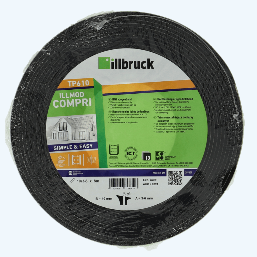illbruck TP610 Compriband 10 mm / voeg 3-6 mm x 8 meter