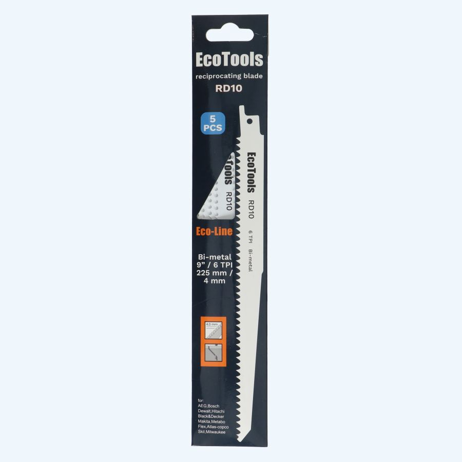 5 st. reciprozaagblad voor hout met spijkers type RD10 (Eco-line)