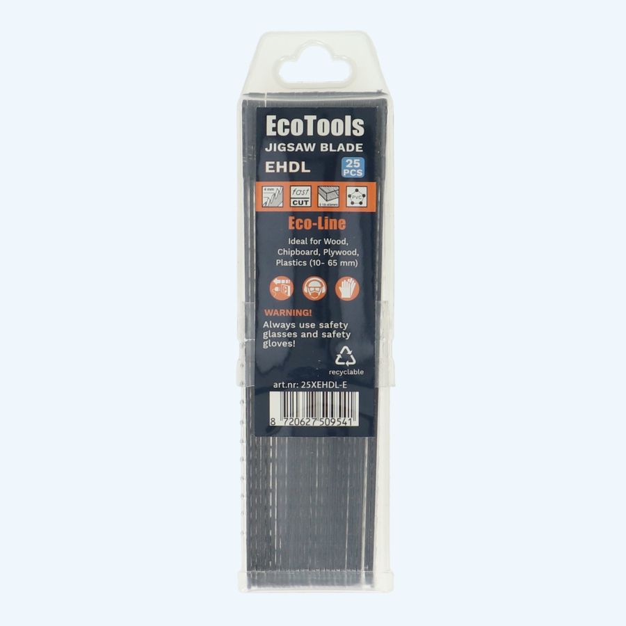 25 st. decoupeerzaagjes hout type EHDL  / lang 110 mm (Eco-line)