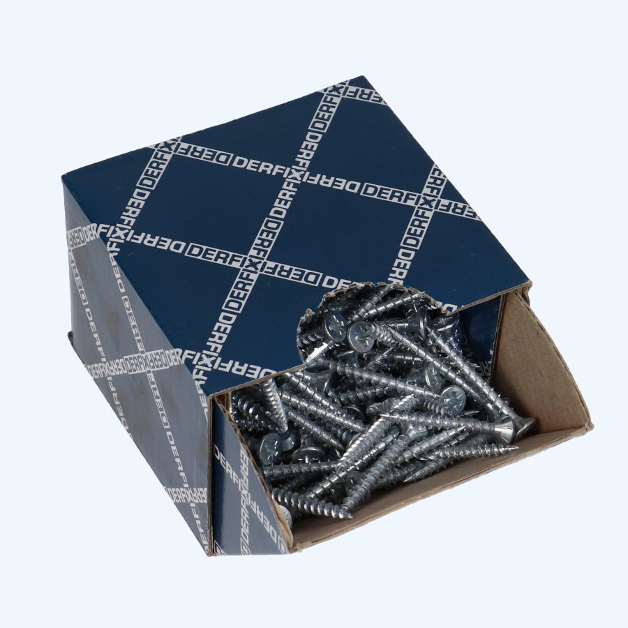 200 stuks spaanplaatschroef 3,5 x 40 mm / PZ2 / voldraad