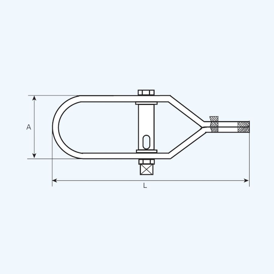 Draadspanner Nr. 3 100 mm geel verzinkt