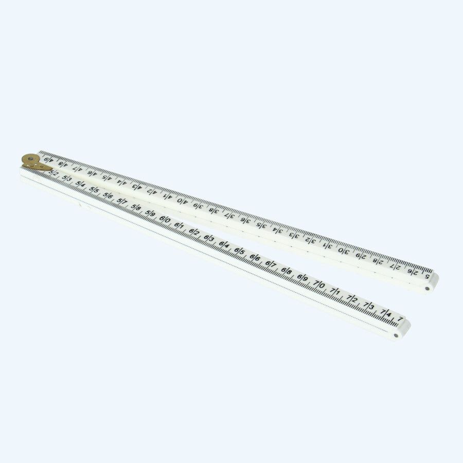Duimstok kunststof 1 meter wit