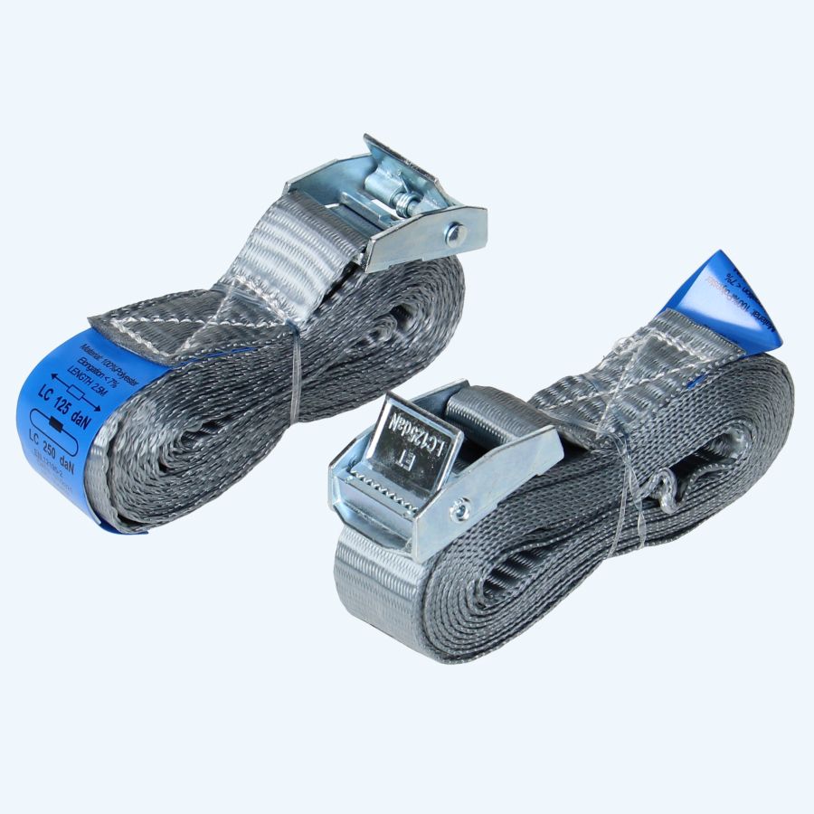 Spanbanden met klemslot 2,5 meter (2 stuks)