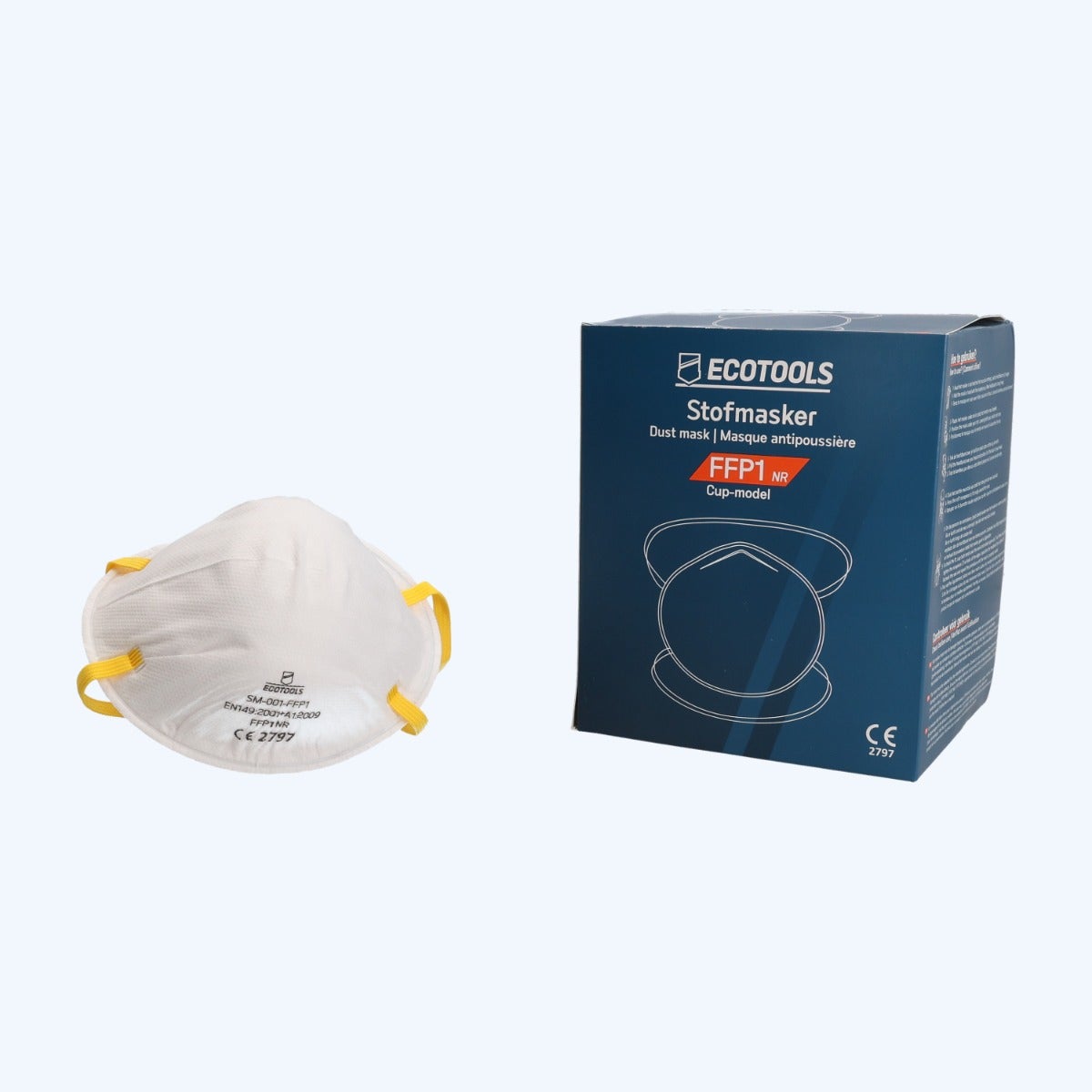 20 stuks EcoTools stofmasker met ventiel cup-model FFP1