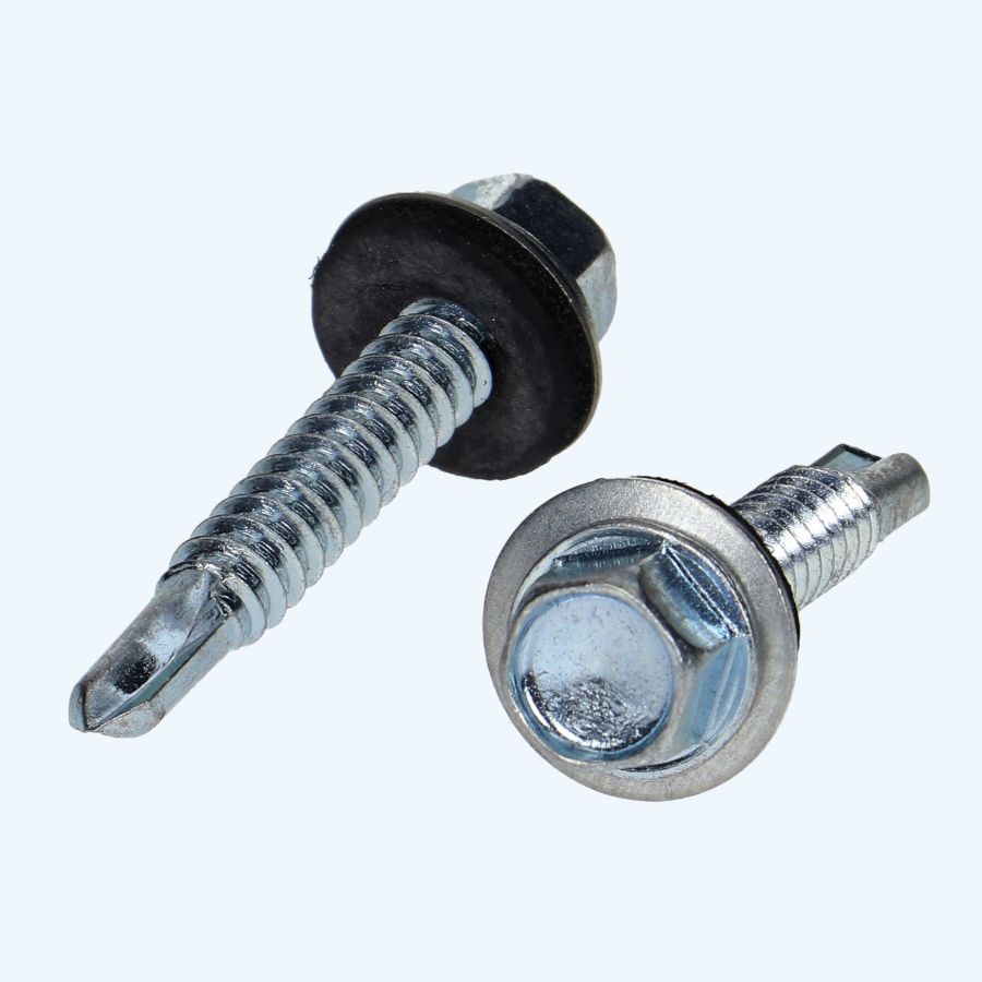 Boorschroef zeskantkop 6,3 x 63 mm met 16 mm ring 