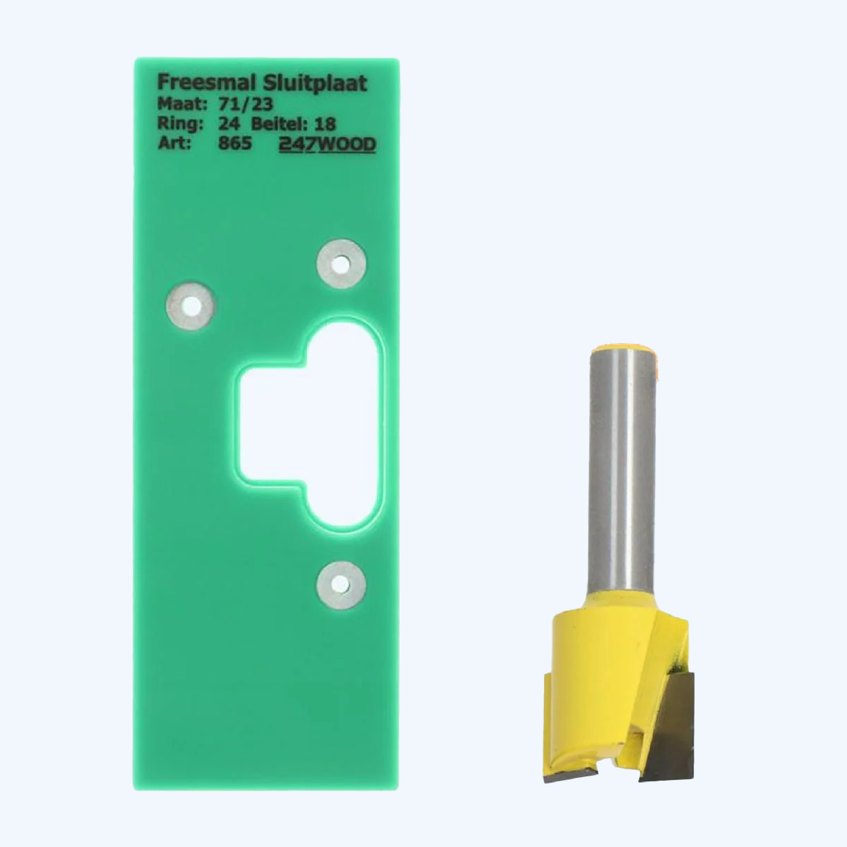 Freesmal voor sluitplaat 71 x 23 mm