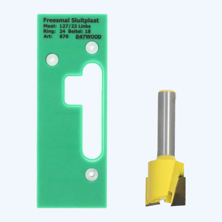 Freesmal voor sluitplaat 127 x 23 mm links