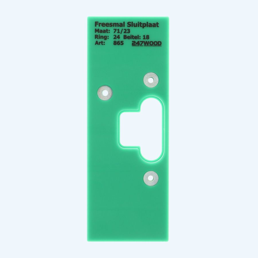 Freesmal voor sluitplaat 71 x 23 mm