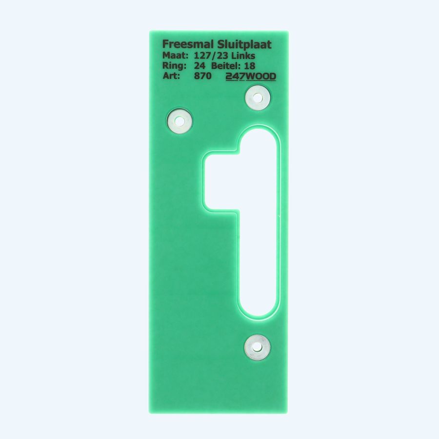 Freesmal voor sluitplaat 127 x 23 mm links