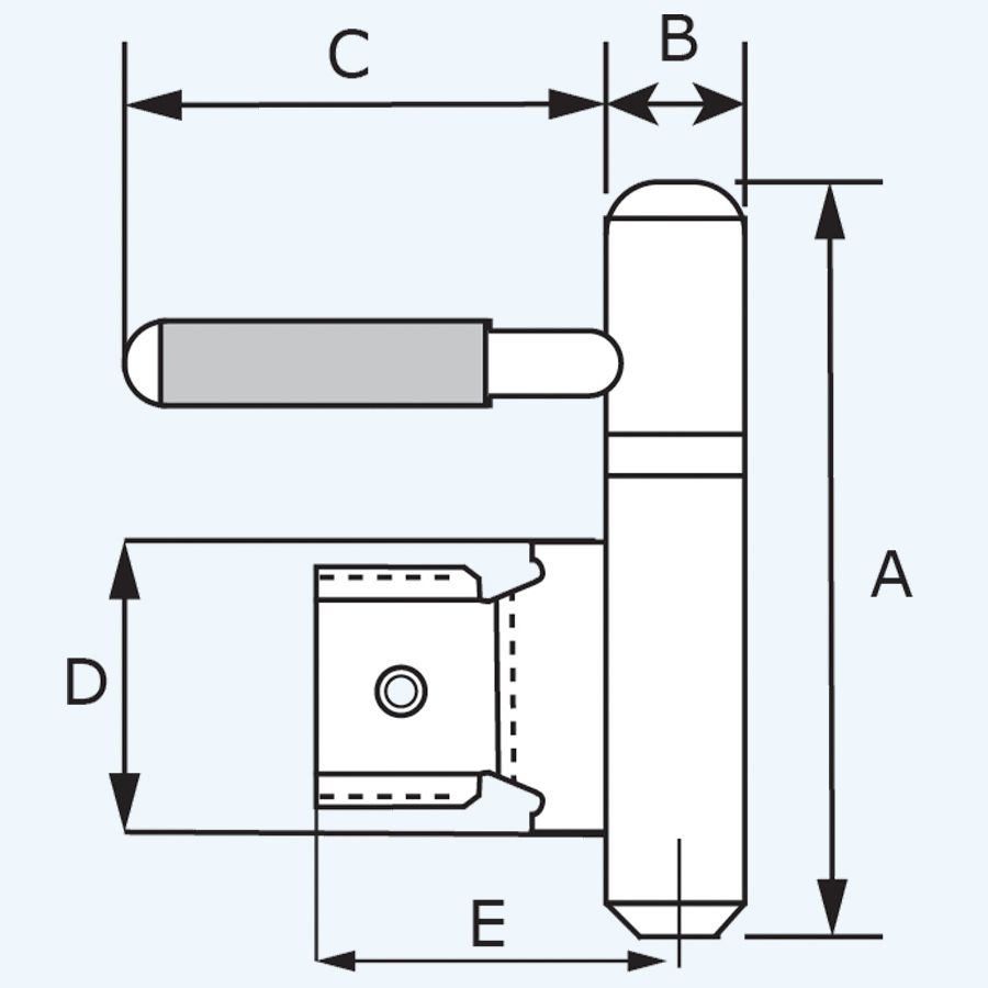 Dulimex inboorpaumelle, stalen metselkozijn, 14 mm