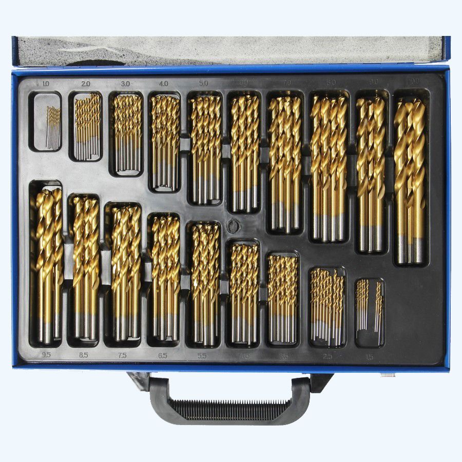 170-delige metaalborenset HSS M2 met 7 edge point