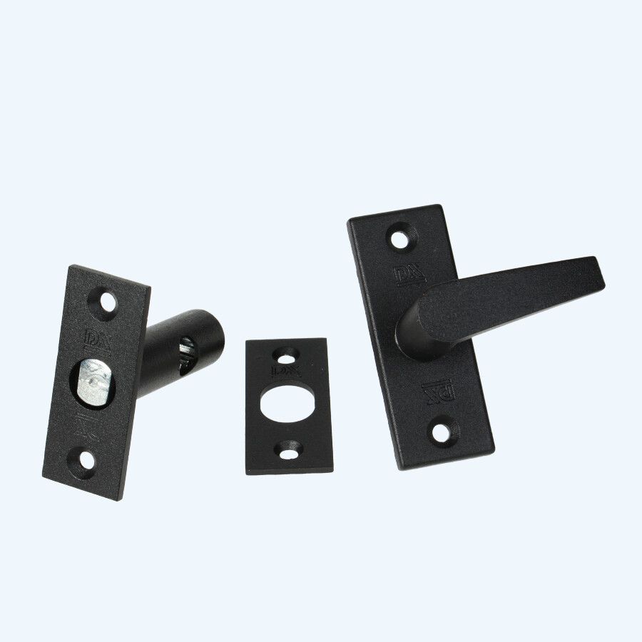 Insteekgrendel met sluitplaat 55/35 zwart Insteekgrendel met sluitplaat 55/35 zwart