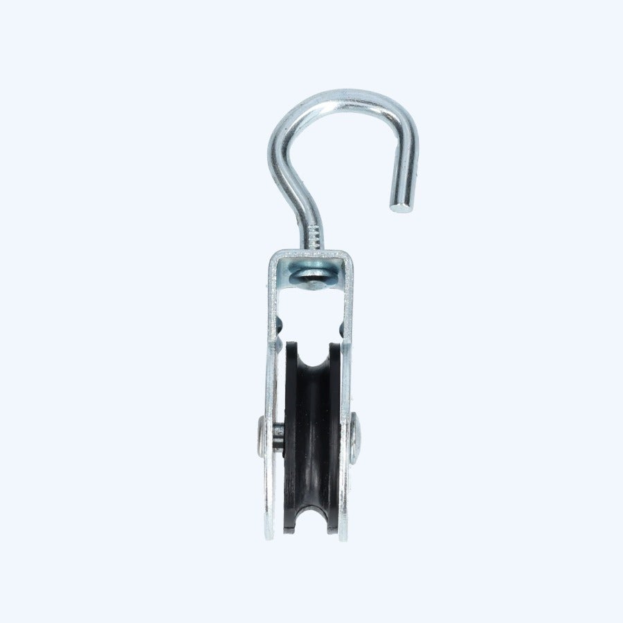 Katrol draaibare haak 15 mm verzinkt