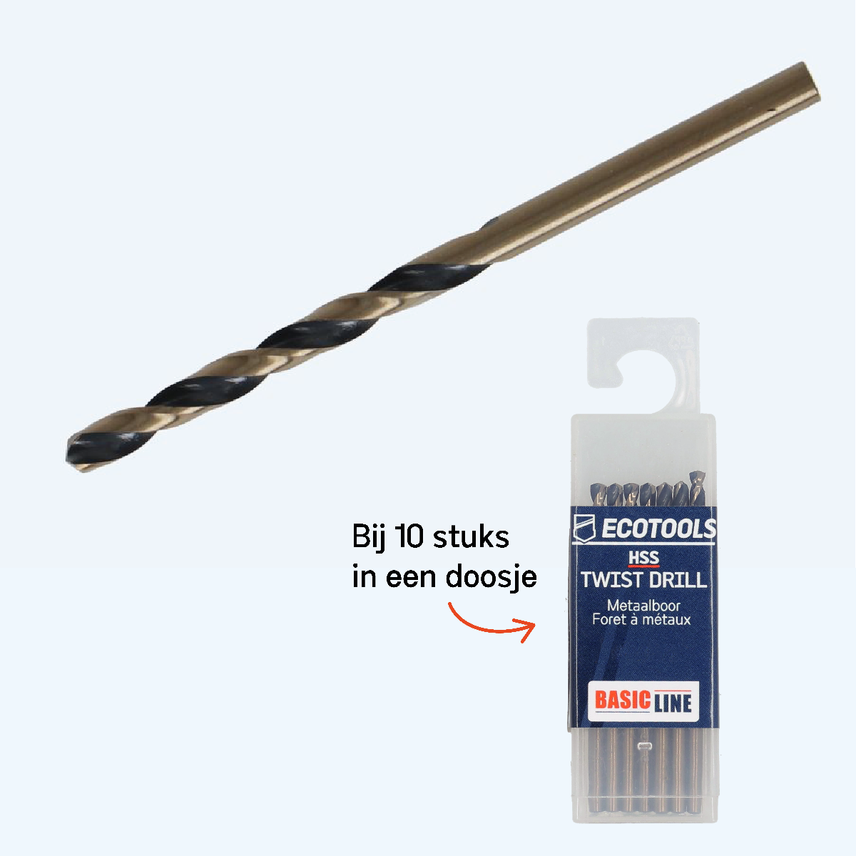 Basicline HSS metaalboor 5,0 x 86 mm