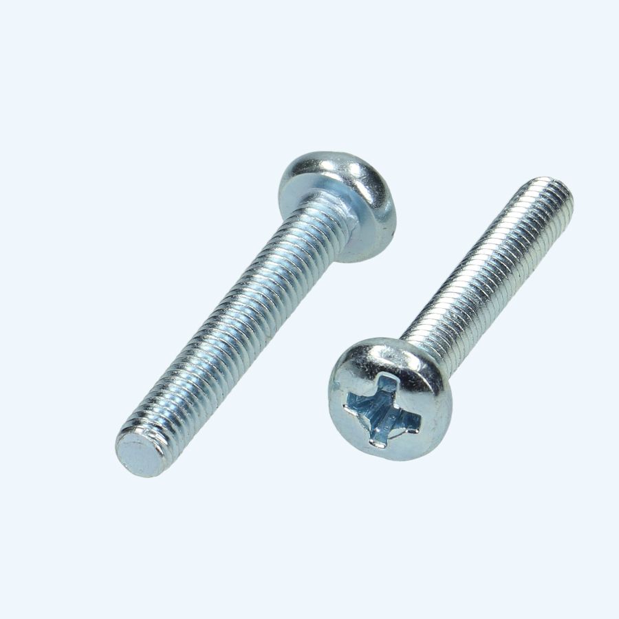 Metaalschroef bolkop M3 x 20 mm verzinkt