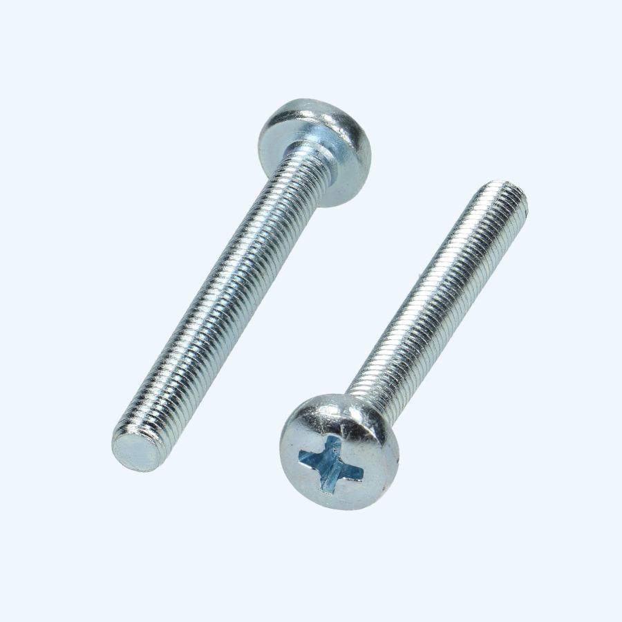 Metaalschroef bolkop M6 x 40 mm verzinkt