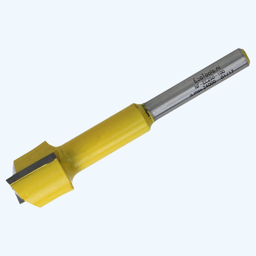 HM verlengde groeffrees 25 mm met ondersnijder