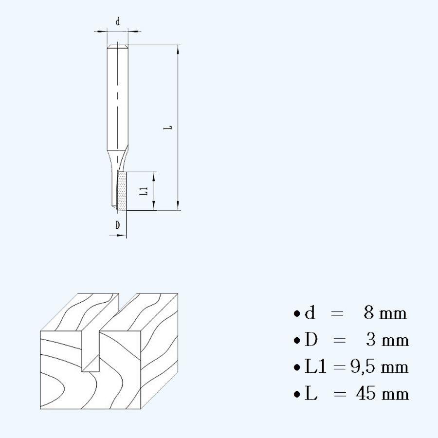 HM groeffrees 3 mm