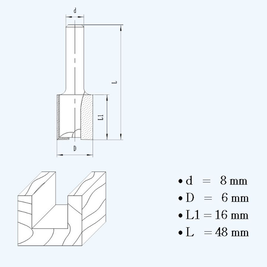 HM groeffrees 6 mm