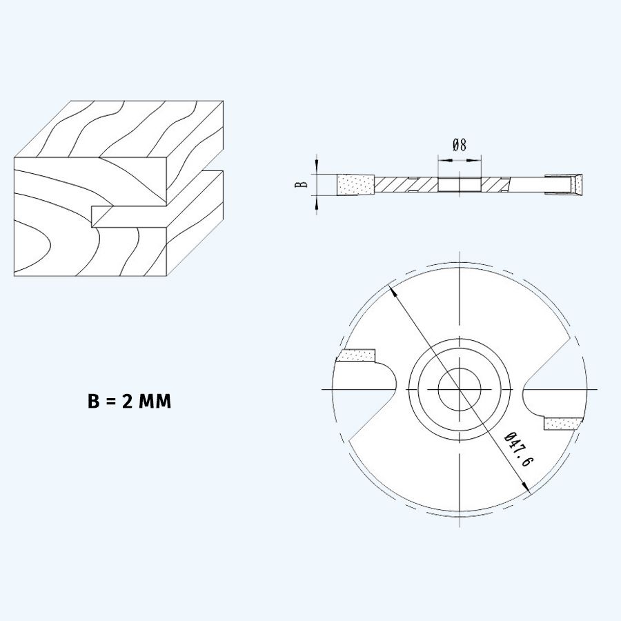HM schijffrees 2 mm