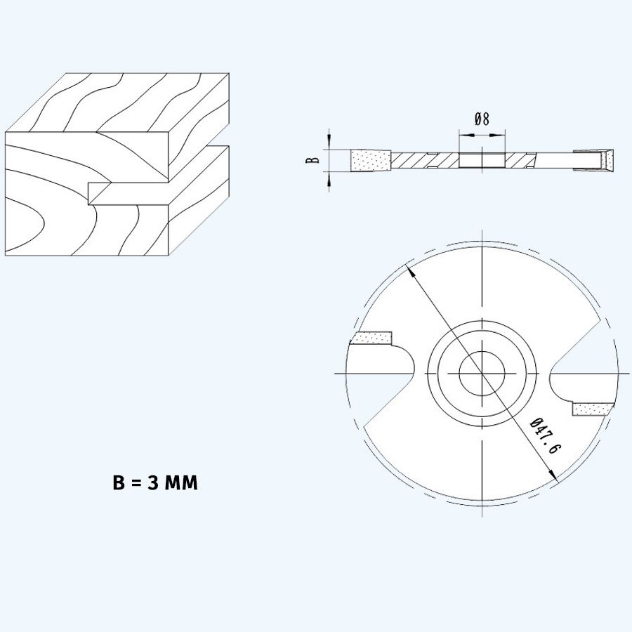 HM schijffrees 3 mm