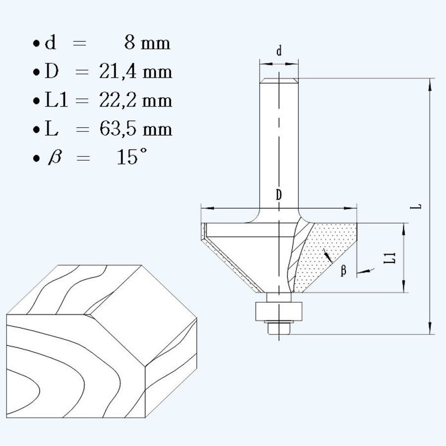 HM fasefrees 21,4 mm 15°