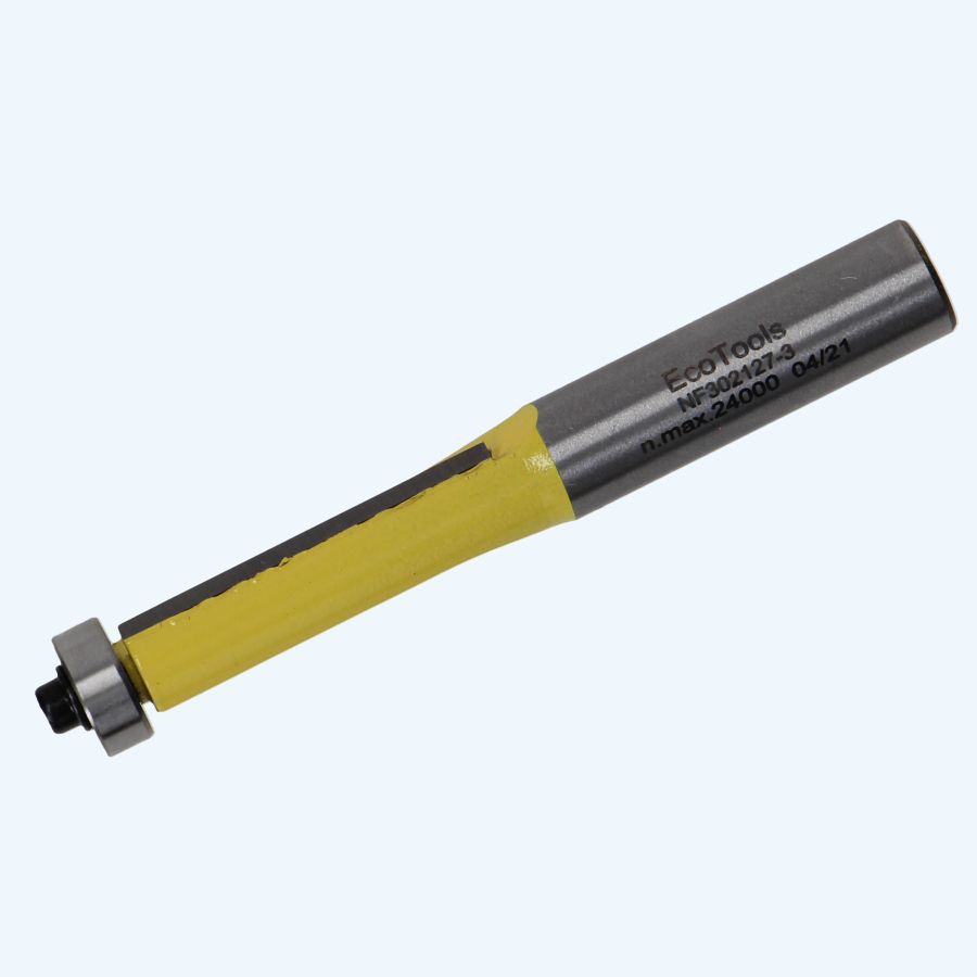 HM kantenfrees 12,7 x 38 mm met onderlager / 12 mm schacht
