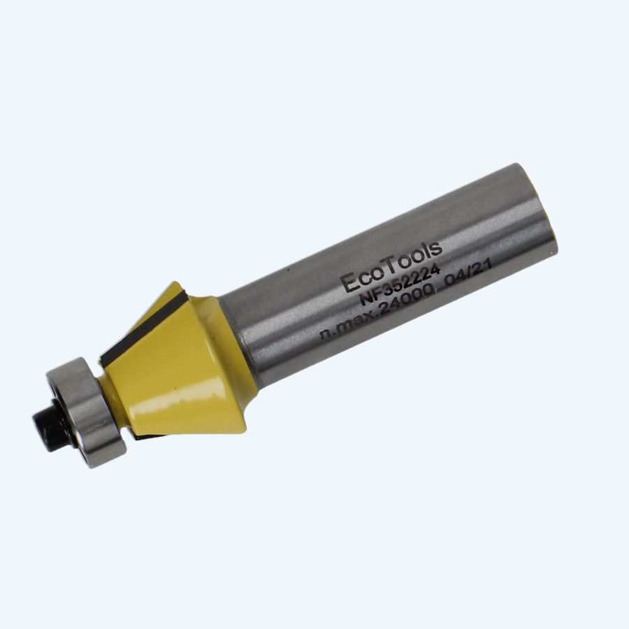 HM afkantfrees met lager 22° / 12 mm schacht