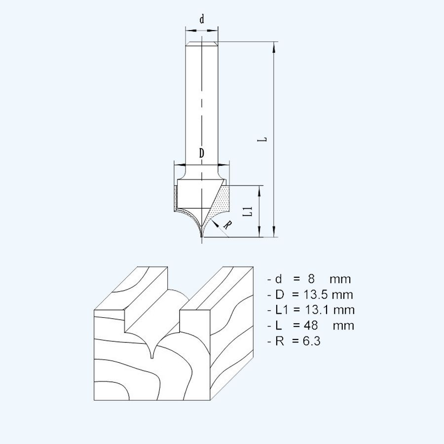HM V-kwartrondfrees R6,3