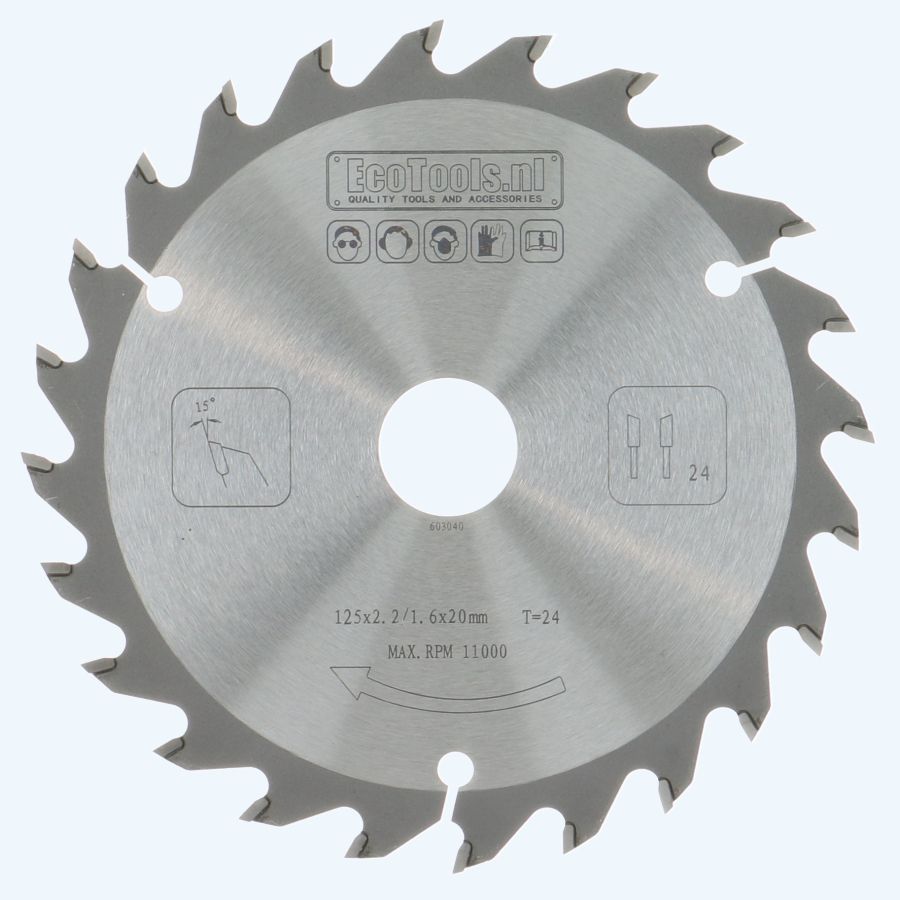 HM-zaagblad PROF 125 x 20 mm T=24