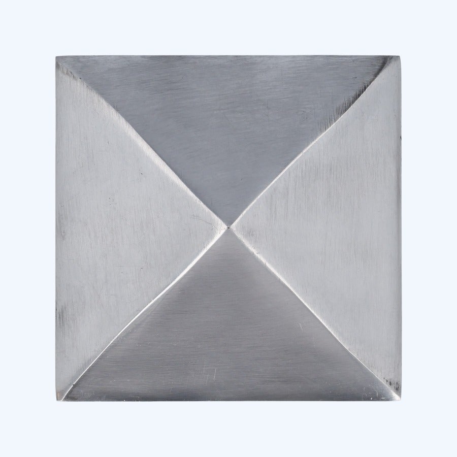 Paalornament aluminium piramide 91 x 91 mm