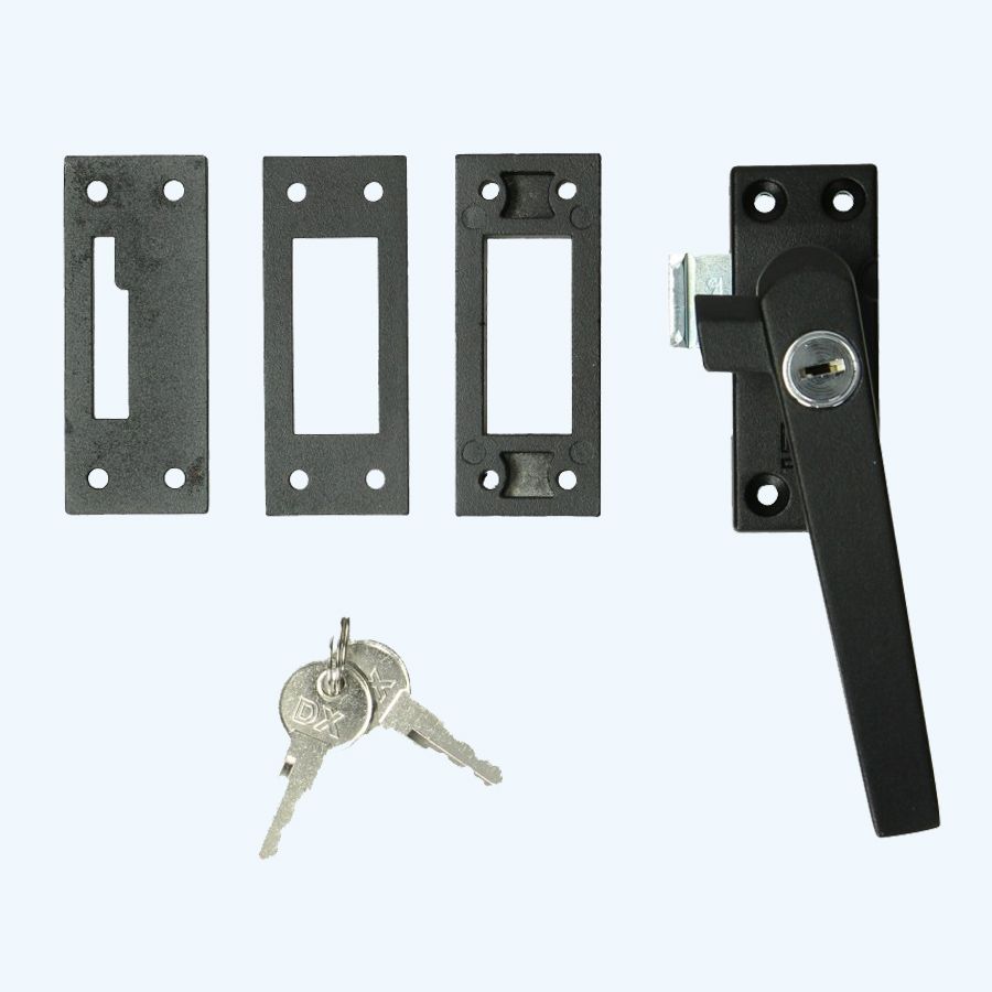 Raamboompje met cilinderslot mat zwart rechts