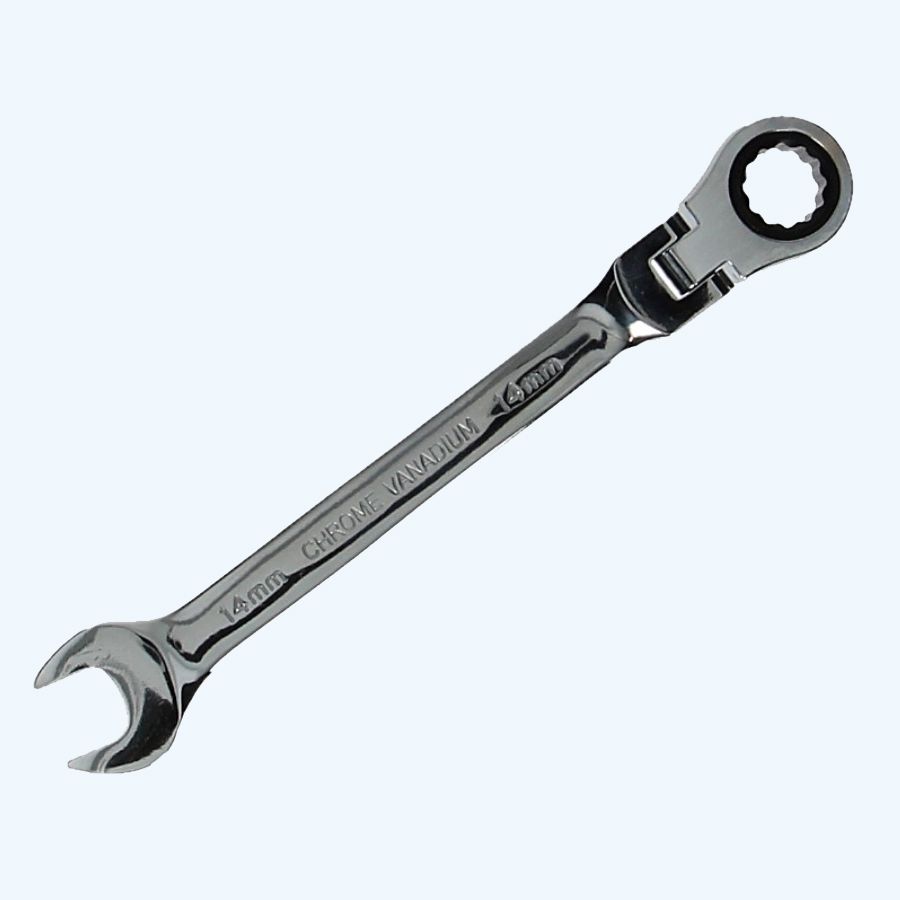 Ringratel-steeksleutel met kantelbare kop 6 mm
