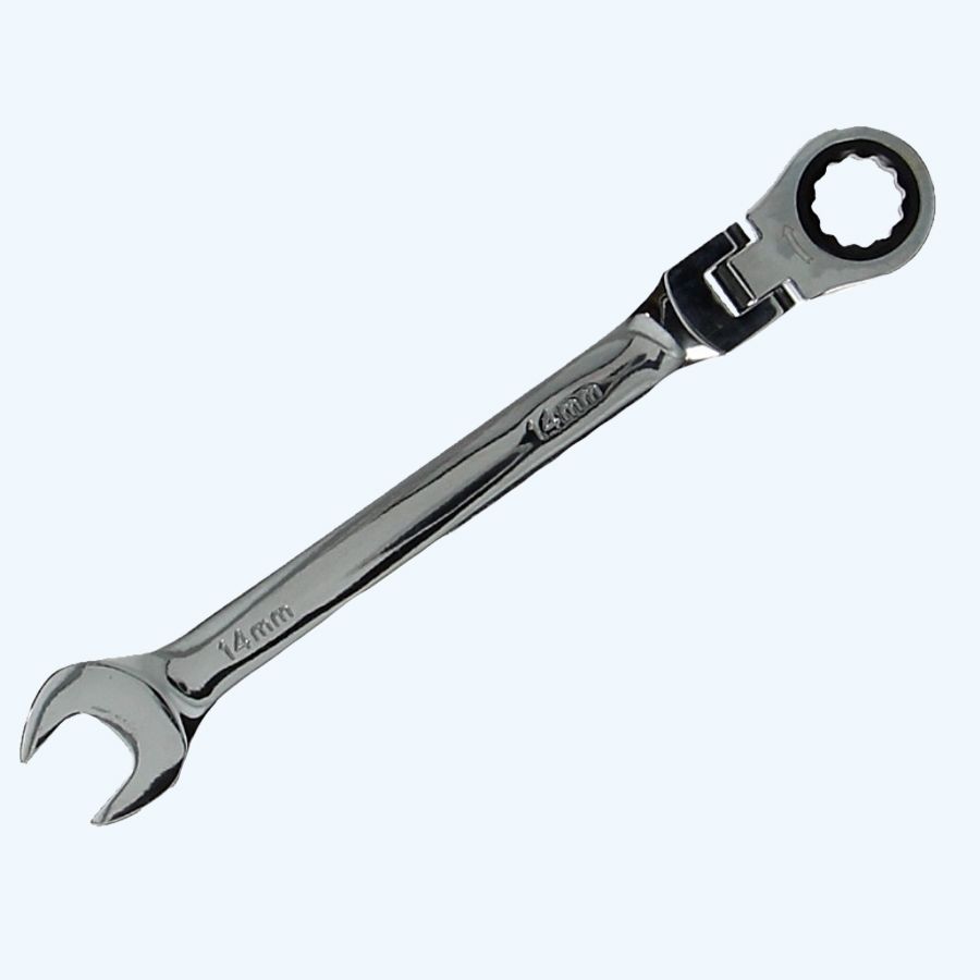 Ringratel-steeksleutel met kantelbare kop 11 mm