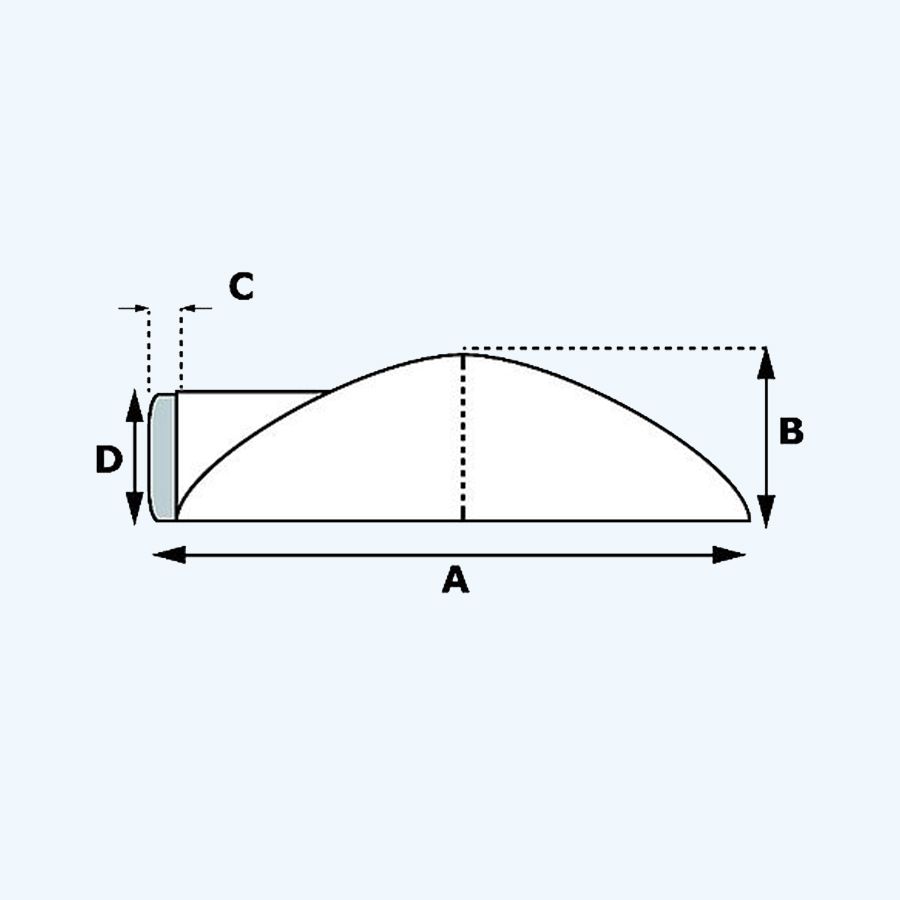 RVS deurstopper 85 x 26 mm vloermodel 
